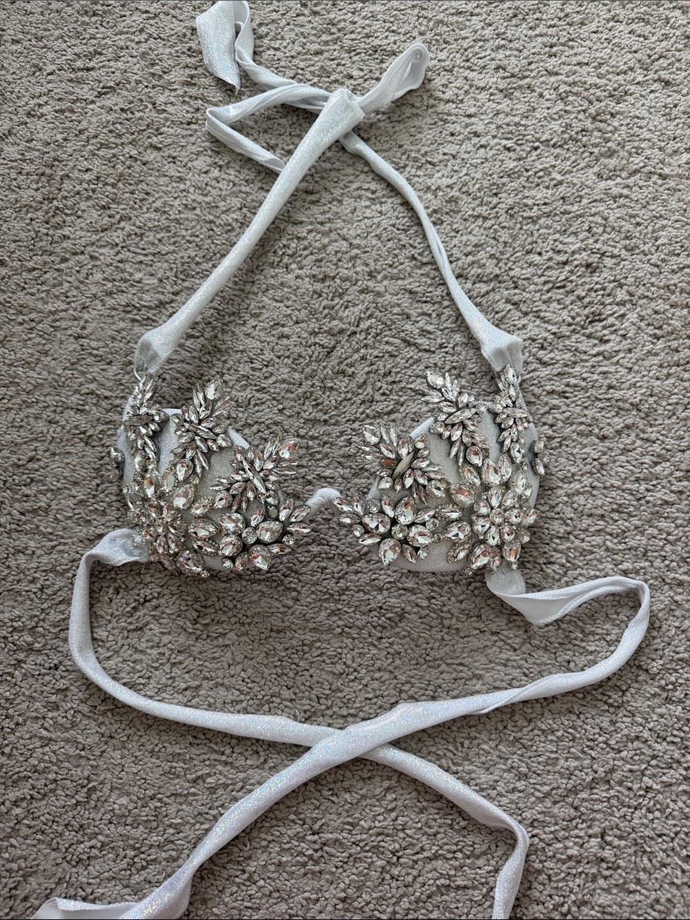 Chi Chi Vogue by Marsha Williams Crystal Embellished Bikini Top